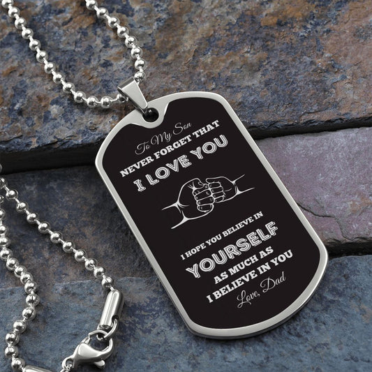 My Son (Luxury Military Necklace Dog Tag)