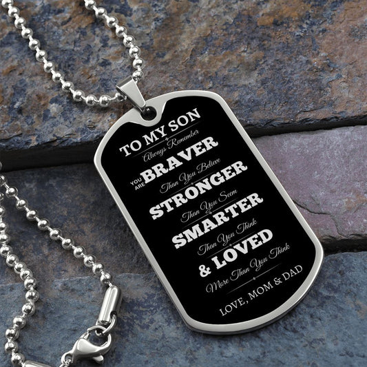 My Son (Military Chain Dog Tag) BLK