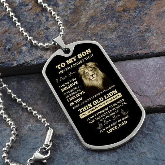 My Son (Luxury Military Necklace Dog Tag)