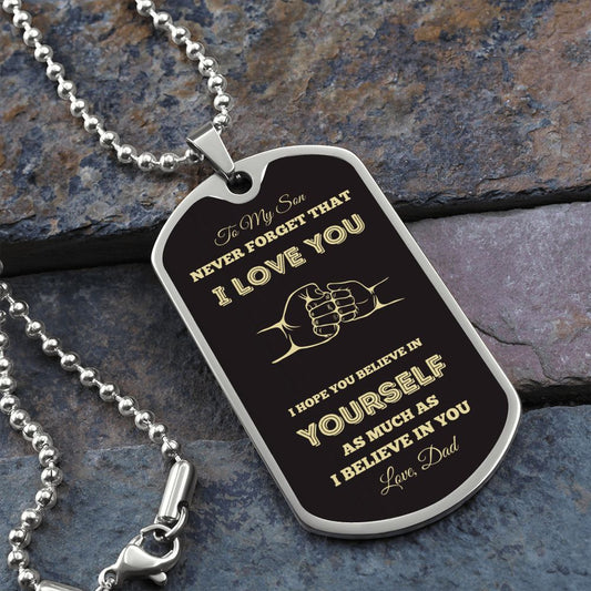 My Son (Luxury Military Necklace Dog Tag)