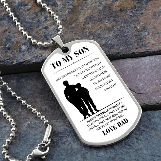 My Son (Luxury Military Necklace Dog Tag)