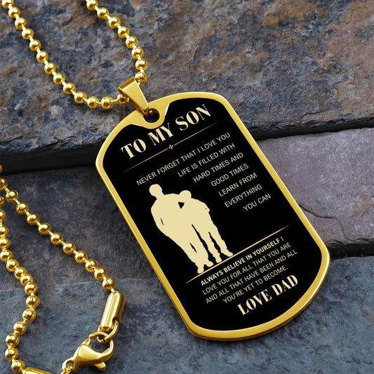 My Son (Luxury Military Necklace Dog Tag)