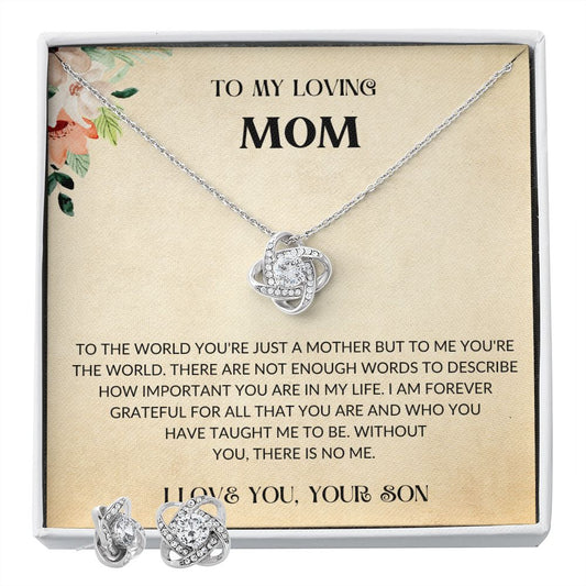 My Mom (Love Knot Earring & Necklace Set!)