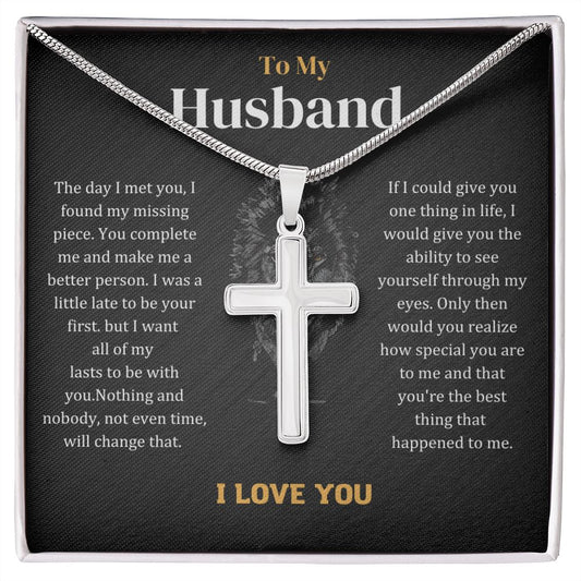 My Husband (Stainless Steel Cross)